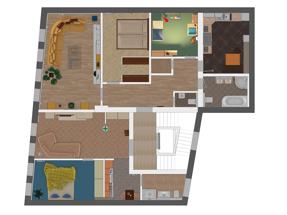 3D-Plan für die beiden neuen Wohnungen