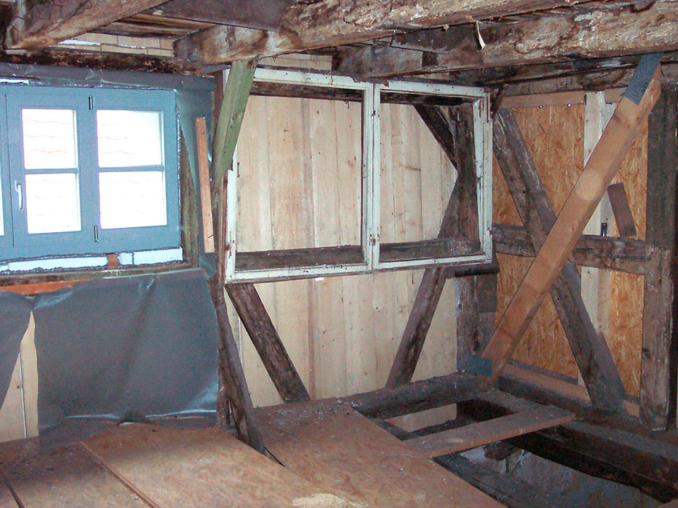 Bestand: Entkernung Sichtmauerwerk