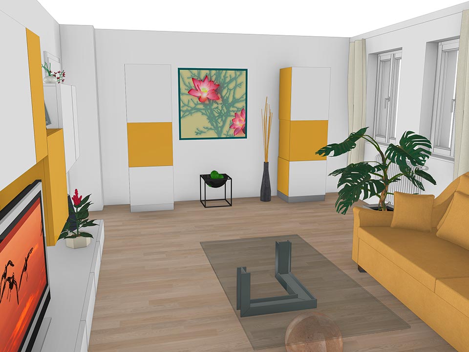 3D-Plan vom Wohnzimmer