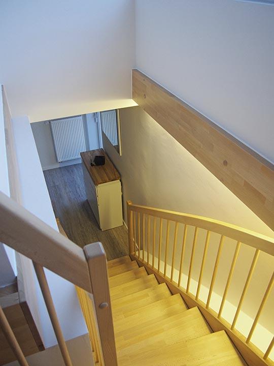 Die neue Treppe ins Dachgeschoss