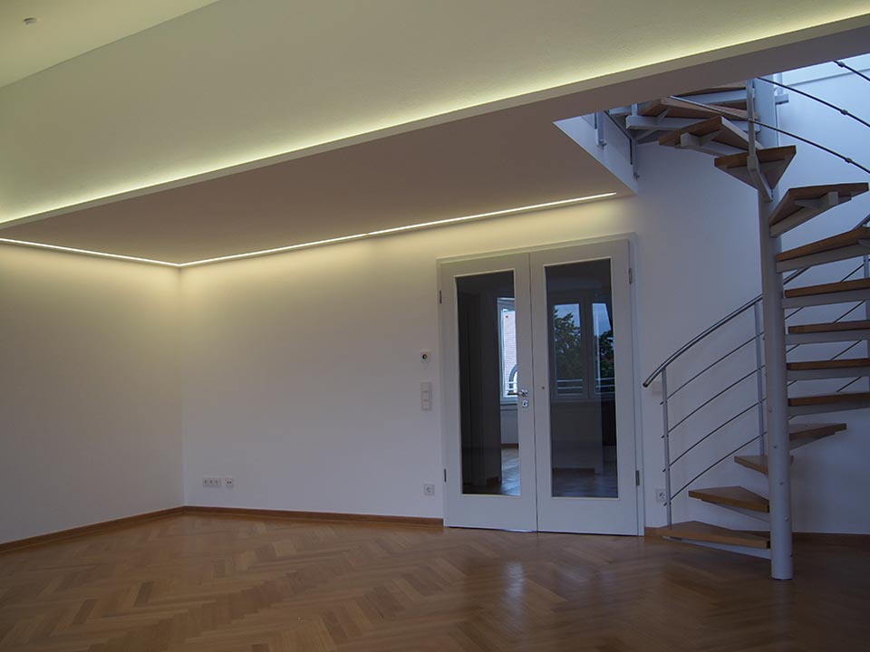 LED-Beleuchtung im Wohnzimmer